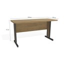 Ver imagem 4 de Escrivaninha Mesa Escritório 150cm Borda Arredondada com Gaveteiro 3 Gavetas com Chave