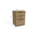 Ver imagem 5 de Escrivaninha Mesa Escritório 150cm Borda Arredondada com Gaveteiro 3 Gavetas com Chave