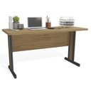 Ver imagem 2 de Escrivaninha Mesa Escritório 150cm Borda Arredondada com Gaveteiro 3 Gavetas com Chave