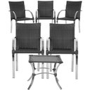 Ver imagem 1 de Jogo de 5 Cadeiras Ascoli com Mesa de Centro Preto