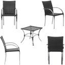 Ver imagem 5 de Jogo de 5 Cadeiras Ascoli com Mesa de Centro Preto