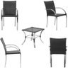 Jogo de 5 Cadeiras Ascoli com Mesa de Centro Preto - 5