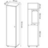 Conjunto Lavanderia Multiuso 2 Peças 1 Armário Aéreo AM3103 1 Armário Multiuso AM3100  - 3