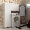 Ver imagem 1 de Conjunto Lavanderia Multiuso 2 Peças 1 Armário Aéreo AM3104 1 Armário Multiuso AM3107