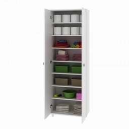 Conjunto Lavanderia Multiuso 2 Peças 1 Armário Multiuso AM3108 1 Armário Aéreo AM3104  - 4