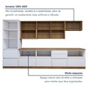 Ver imagem 7 de Cozinha Completa Modulada 7 Peças 10 Portas 7 Gavetas com Rodapé Norten Branco/Nature