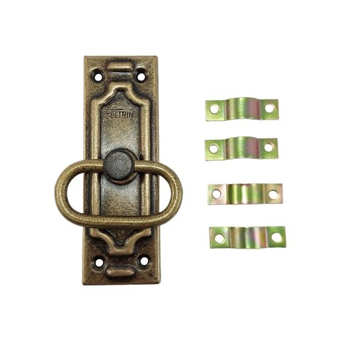 Kit 5 Cremona Ouro Velho Colonial + 5 Vara Preta Maciça 1,2m