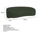 Ver imagem 3 de Sofá Orgânico Luxo Recepção 250cm Amore Linho Verde