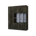 Ver imagem 1 de Armário Alto com Nichos e 05 Portas 161,5x135x42cm Wlan135 Carvalho Dark - Branco