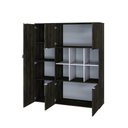 Ver imagem 5 de Armário Alto com Nichos e 05 Portas 161,5x135x42cm Wlan135 Carvalho Dark - Branco