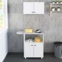 Ver imagem 1 de Conjunto Lavanderia Multiuso 2 Peças 1 Tábua de Passar TP3050 1 Armário Aéreo AM3103