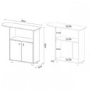Ver imagem 3 de Conjunto Lavanderia Multiuso 2 Peças 1 Tábua de Passar TP3050 1 Armário Aéreo AM3103