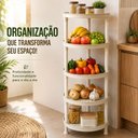 Ver imagem 7 de Estante Organizadora 5 Prateleiras Redondas Plastica Multiuso Frutas Legumes Cozinha Area Servico