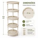 Ver mais imagens de Estante Organizadora 5 Prateleiras Redondas Plastica Multiuso Frutas Legumes Cozinha Area Servico