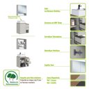 Ver imagem 5 de Armário de Banheiro Bologna 3 Portas 2 Gavetas com Cuba e Espelho Grafite - Art In Móveis