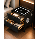 Ver imagem 2 de Mesa de Cabeceira Inteligente com 3 Gavetas:Preto