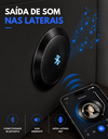 Ver imagem 6 de Mesa de Cabeceira Criado Inteligente Luminária Abajur LED 3 Gavetas Carregador Wireless Caixa de Som