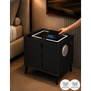 Ver imagem 5 de Mesa de Cabeceira Inteligente com 3 Gavetas:Preto