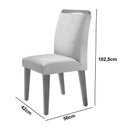 Ver imagem 4 de Sala de Jantar Mesa Olimpia 120cm Mdf Canto Reto com 4 Cadeiras Athenas Moderna