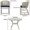 Ver imagem 4 de Mesa com 4 Cadeiras e Noronha Estofado 10 Trama Original Rami