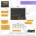 Ver imagem 2 de Painel para Tv até 65 Polegadas com Aparador 4 Portas com Espelho Multimóveis Mp1088 Rustic/preto