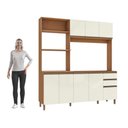 Ver imagem 3 de Cozinha Compacta Luna sem Tampo e Pia Kappesberg 3 Peças Canela/off White