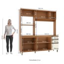 Ver mais imagens de Cozinha Compacta Luna sem Tampo e Pia Kappesberg 3 Peças Canela/off White