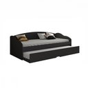 Ver imagem 1 de Sofá Cama Funny III 078 Com Cama Auxiliar Preto Fosco Conquista Móveis