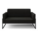 Ver imagem 5 de Sofá Namoradeira Base Industrial Alta Preto Marisa Suede D03 - D’Rossi