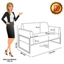 Ver imagem 3 de Sofá Namoradeira Base Industrial Alta Preto Marisa Suede D03 - D'rossi Drossi