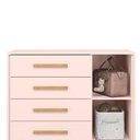 Ver imagem 4 de Cômoda Sapateira Q Encanto 1 Porta e 4 Gavetas Slim MDP/MDF Qmovi