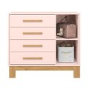 Ver imagem 3 de Cômoda Sapateira Q Encanto 1 Porta e 4 Gavetas Slim MDP/MDF Qmovi