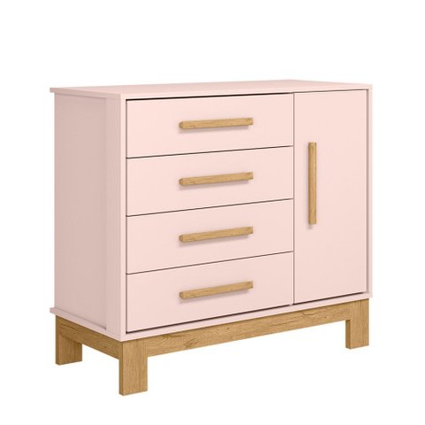 Cômoda Sapateira Q Encanto 1 Porta e 4 Gavetas Slim Mdp/mdf Qmovi