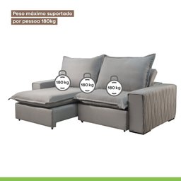 Sofá Retrátil e Reclinável 3 Lugares 260cm Molas Ensacadas Urban Paropas by Ecosono - 9 Sofá Retrátil e Reclinável 3 Lugares 260cm Molas Ensacadas Urban Paropas by Ecosono - 9