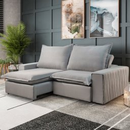 Sofá Retrátil e Reclinável 3 Lugares 260cm Molas Ensacadas Urban Paropas by Ecosono - 1 Sofá Retrátil e Reclinável 3 Lugares 260cm Molas Ensacadas Urban Paropas by Ecosono - 1