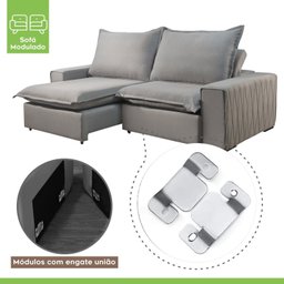 Sofá Retrátil e Reclinável 3 Lugares 260cm Molas Ensacadas Urban Paropas by Ecosono - 7 Sofá Retrátil e Reclinável 3 Lugares 260cm Molas Ensacadas Urban Paropas by Ecosono - 7