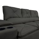 Ver mais imagens de Sofá com Porta Copos Retrátil e Reclinável Siena 2,05m Velosuede - Netsofas - Chumbo