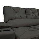 Ver imagem 4 de Sofá com Porta Copos Retrátil e Reclinável Siena 2,05m Velosuede - Netsofas - Chumbo