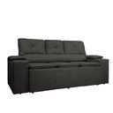 Ver imagem 7 de Sofá com Porta Copos Retrátil e Reclinável Siena 2,05m Velosuede - Netsofas - Chumbo