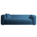 Ver imagem 1 de Sofá Cecília Orgânico 2 Lugares 160cm Sala de Estar Linho Azul Royal - Incasa Decor