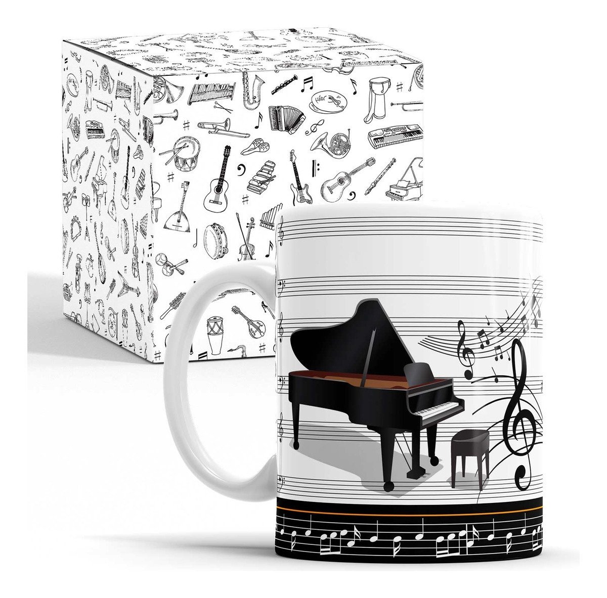 Caneca Piano Pianista Musica