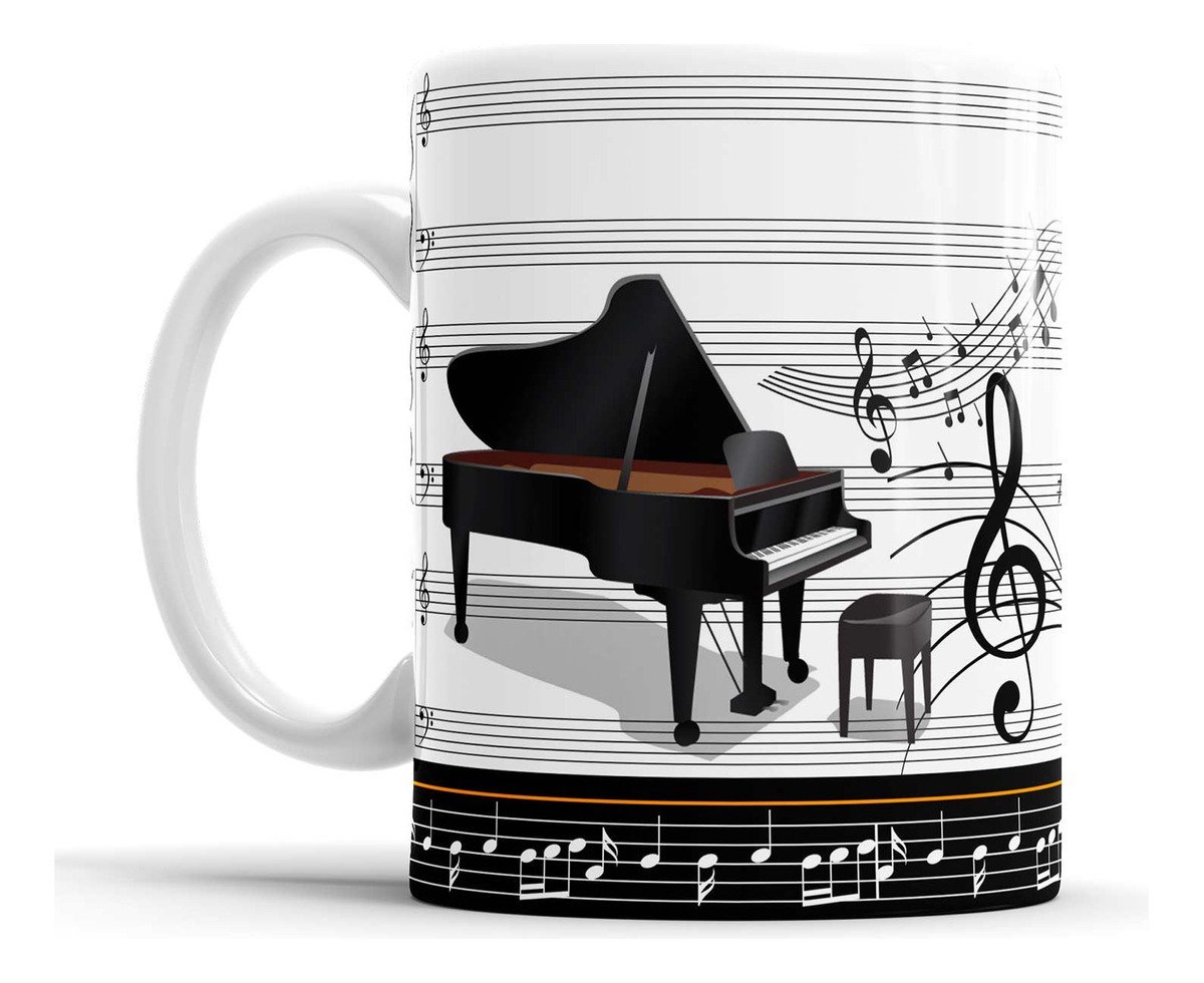 Caneca Piano Pianista Musica - 3