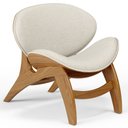 Ver imagem 1 de Poltrona Decorativa Orgânica Sala Living Kadosh L02 Linho Champagne - Lyam Decor