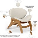 Ver imagem 4 de Poltrona Decorativa Orgânica Sala Living Kadosh L02 Linho Champagne - Lyam Decor