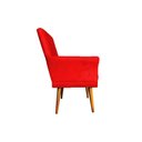 Ver imagem 3 de Poltrona Decorativa Bia Suede Vermelho