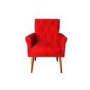 Ver imagem 2 de Poltrona Decorativa Bia Suede Vermelho