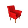 Poltrona Decorativa Bia Suede Vermelho - 1