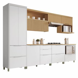 Cozinha Modulada 7 Peças Marquesa 7 Portas 7 Gavetas 350cm Mdf Nesher