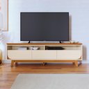 Ver imagem 3 de Rack para Sala de Estar TV 75 pol 200cm Pés Retrô Milene M07 Cinamomo Off White - Lyam Decor
