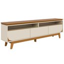 Ver imagem 4 de Rack para Sala de Estar TV 75 pol 200cm Pés Retrô Milene M07 Cinamomo Off White - Lyam Decor